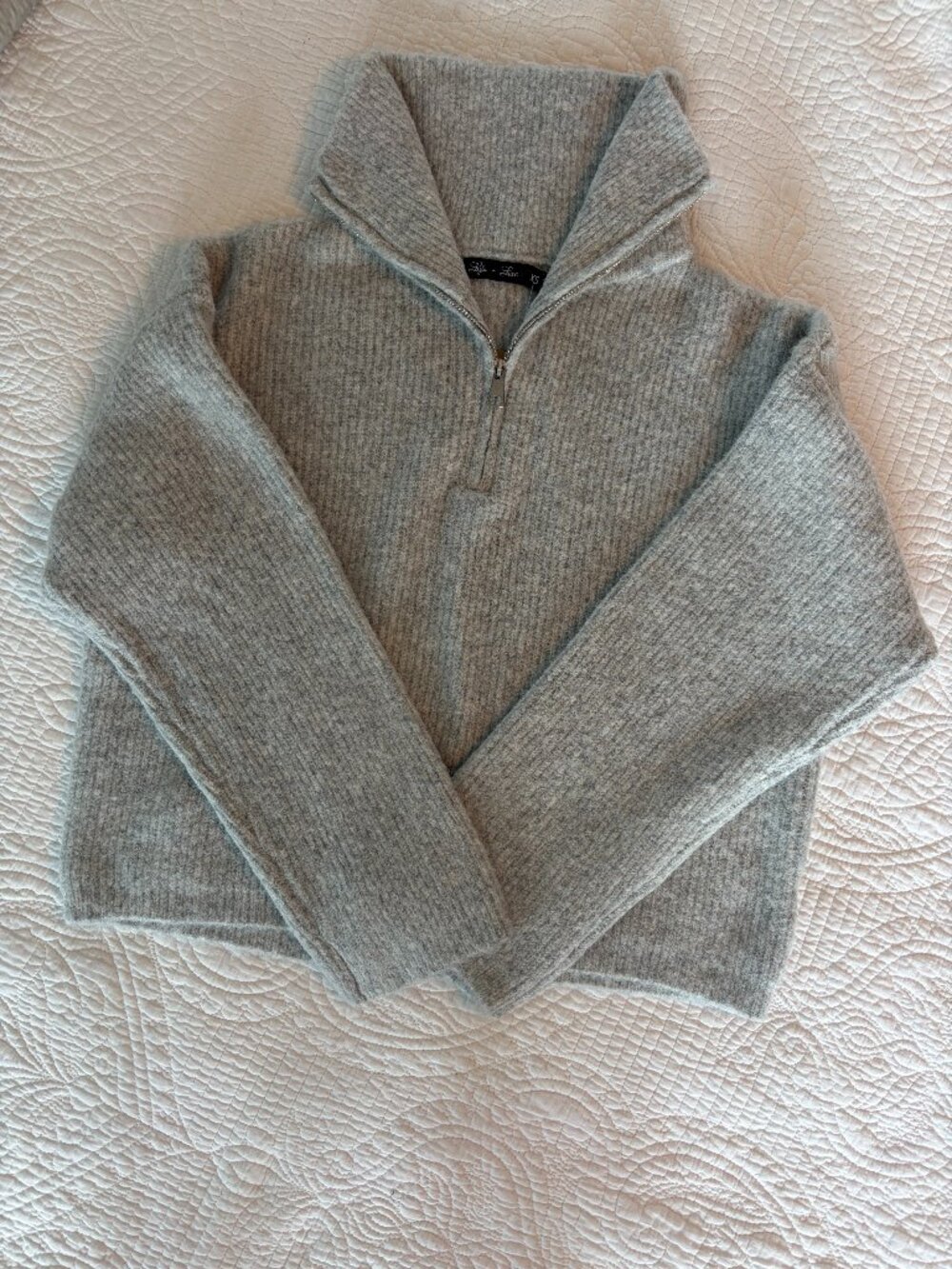 Lyla + Luxe Eva Eco Mockneck  Quarter Zip Sweater Size XS